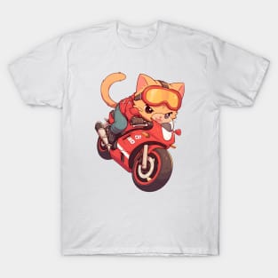 Cool cat riding motorbike T-Shirt